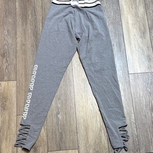 Victoria's Secret Pink Gray Leggings with White Accents